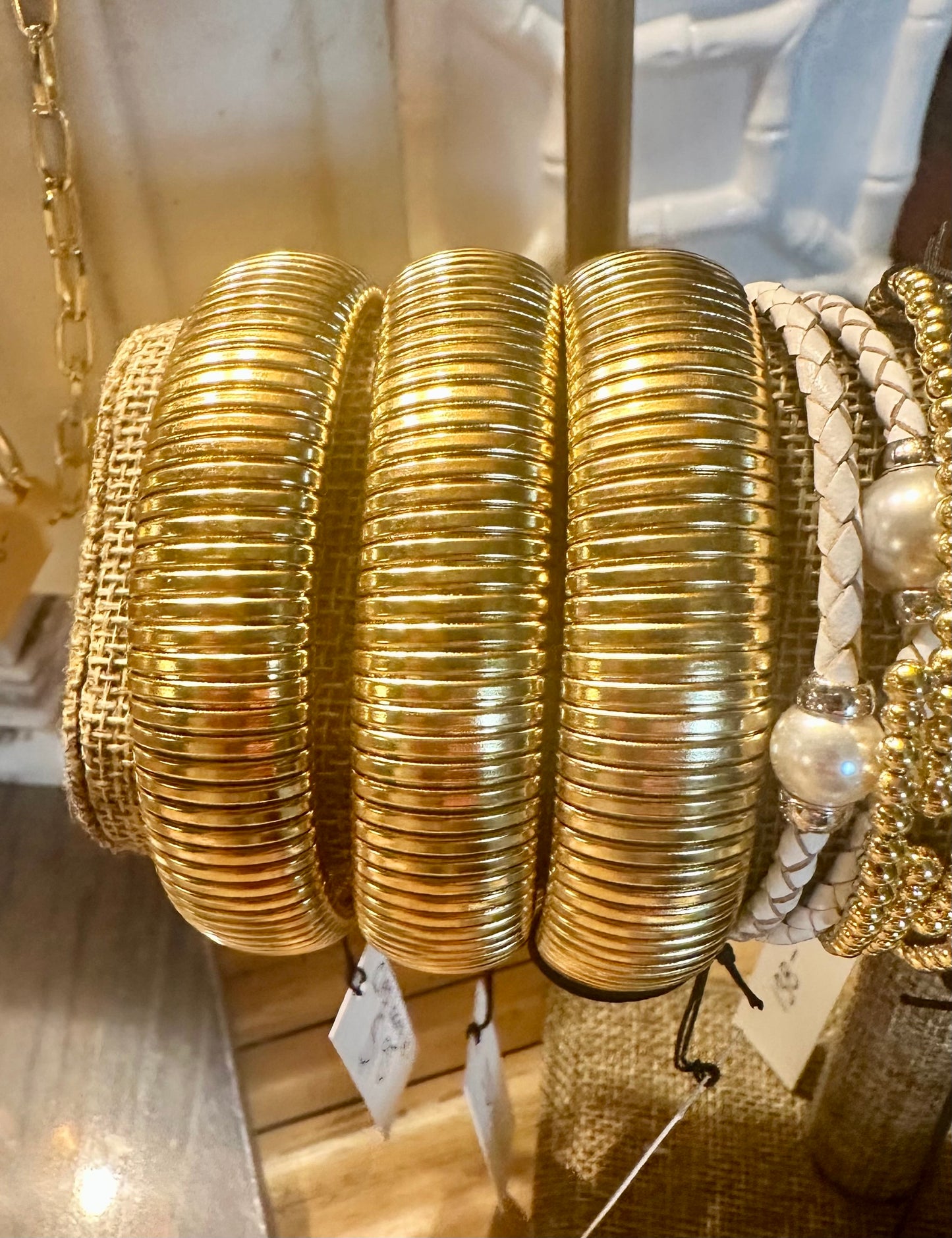 Idalia - Cleo Twisted Gold Bangle - The Kemble Shop