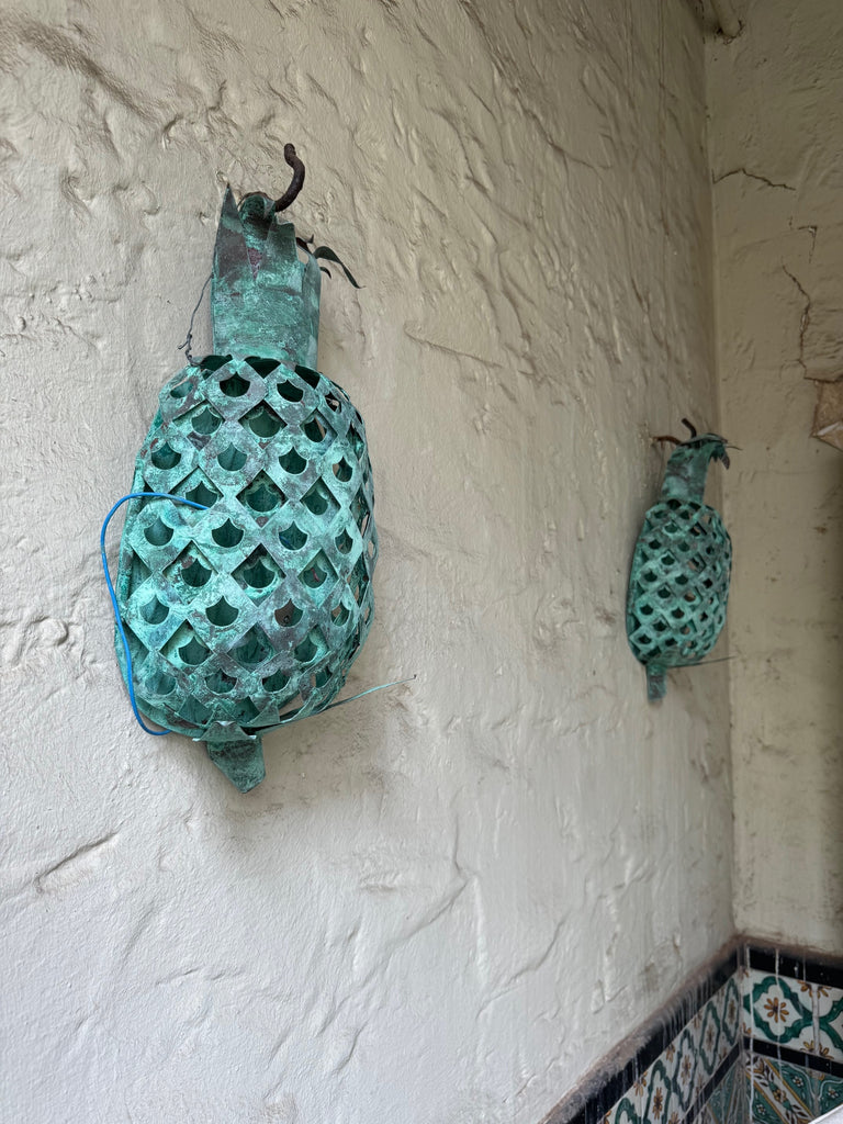 Copper Pineapple Flushmount Sconces - The Kemble Shop