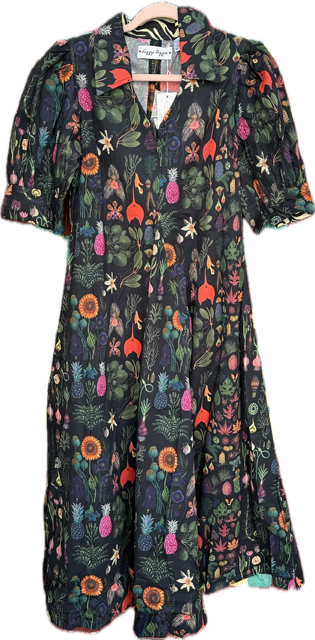 Montauk Dress | Black Grand Botanical | Dizzy Lizzie - The Kemble Shop
