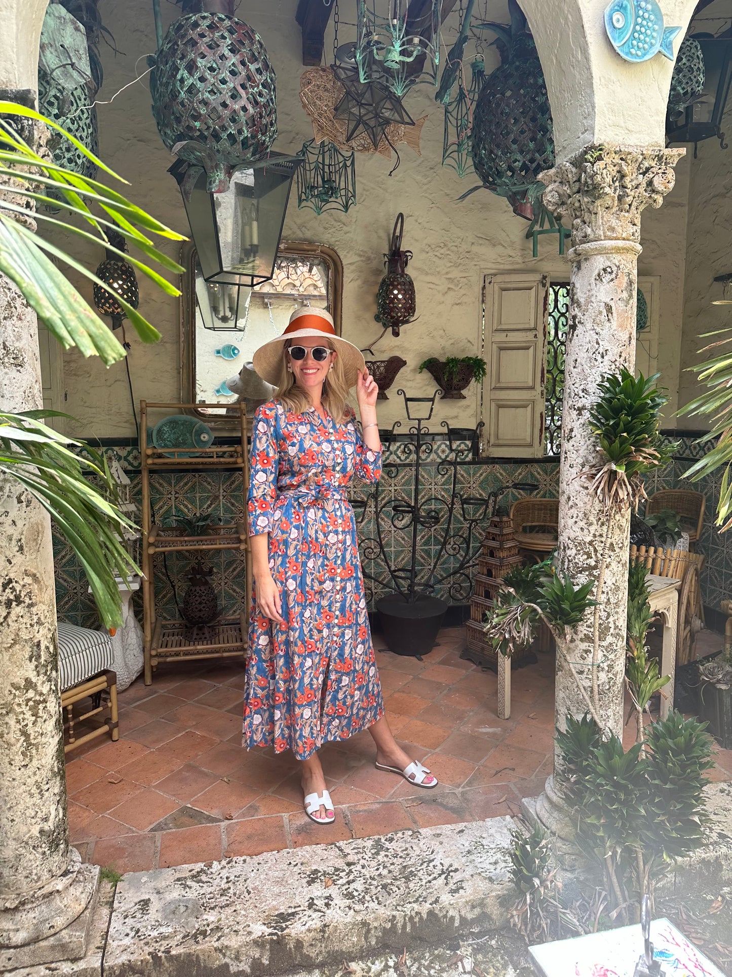 Palm Beach Tunic Dress - Primary Garden - The Kemble Shop