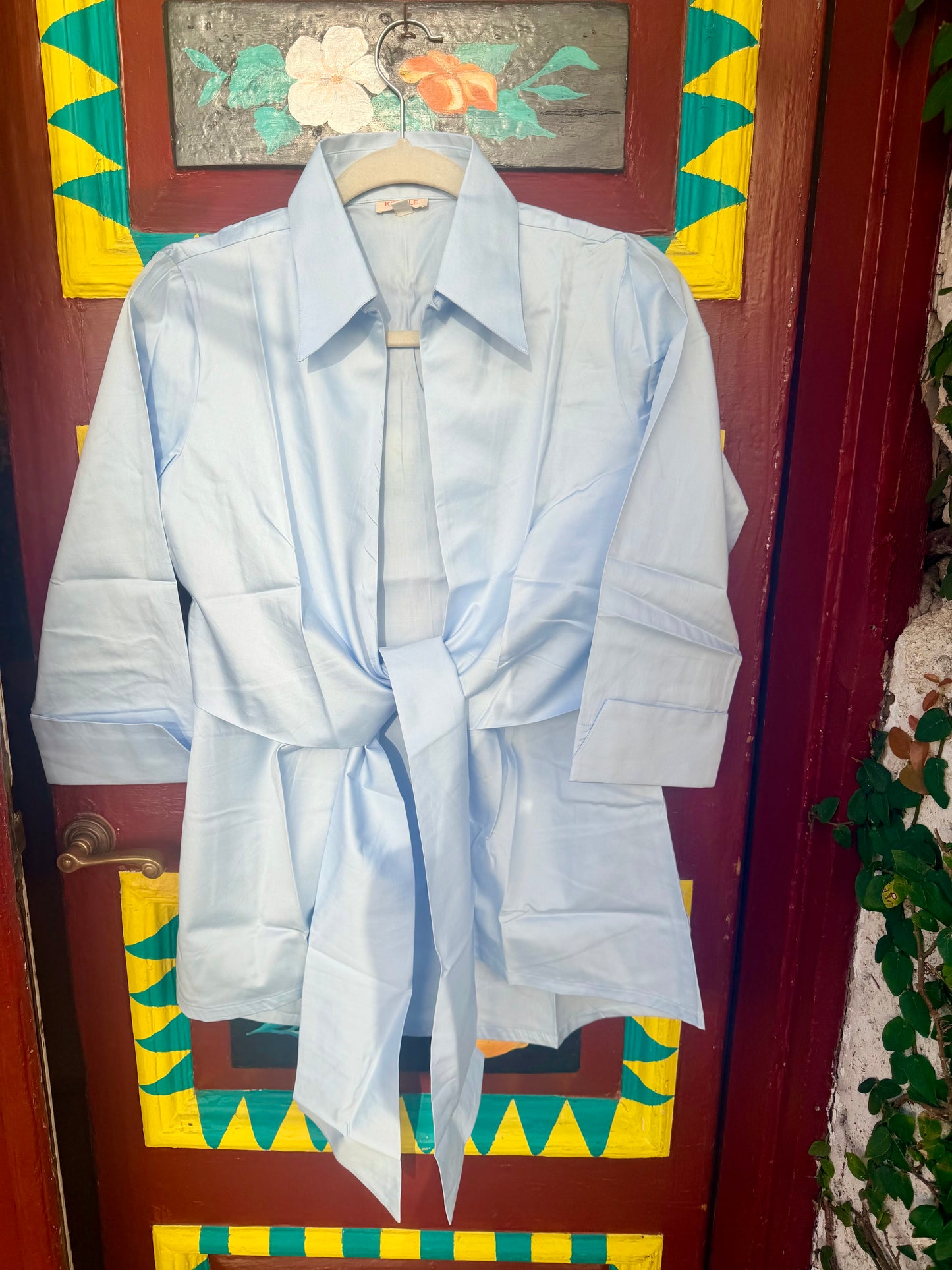 The Maisie Wrap - Sky Blue - The Kemble Shop