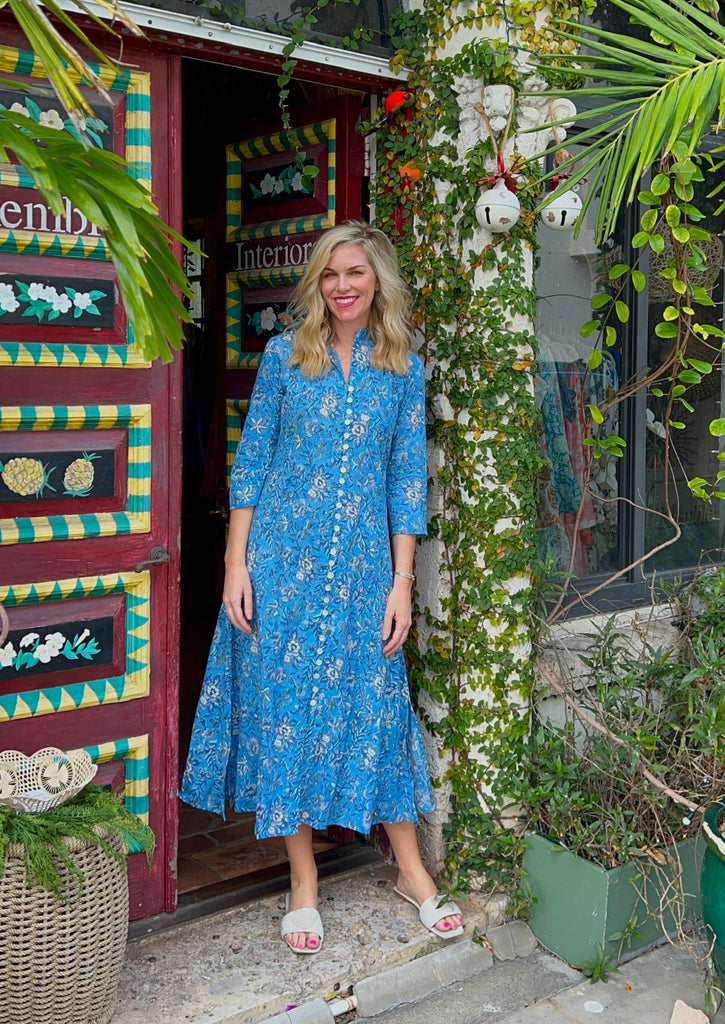 Palm Beach Tunic Dress - Sea Florals - The Kemble Shop