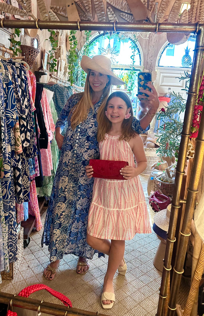 Girls Daisy Ric Rac Sundress  - Calypso Pink - The Kemble Shop