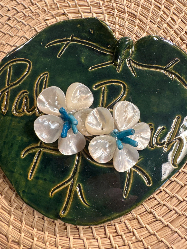 Polly Turquoise Coral Earrings - The Kemble Shop