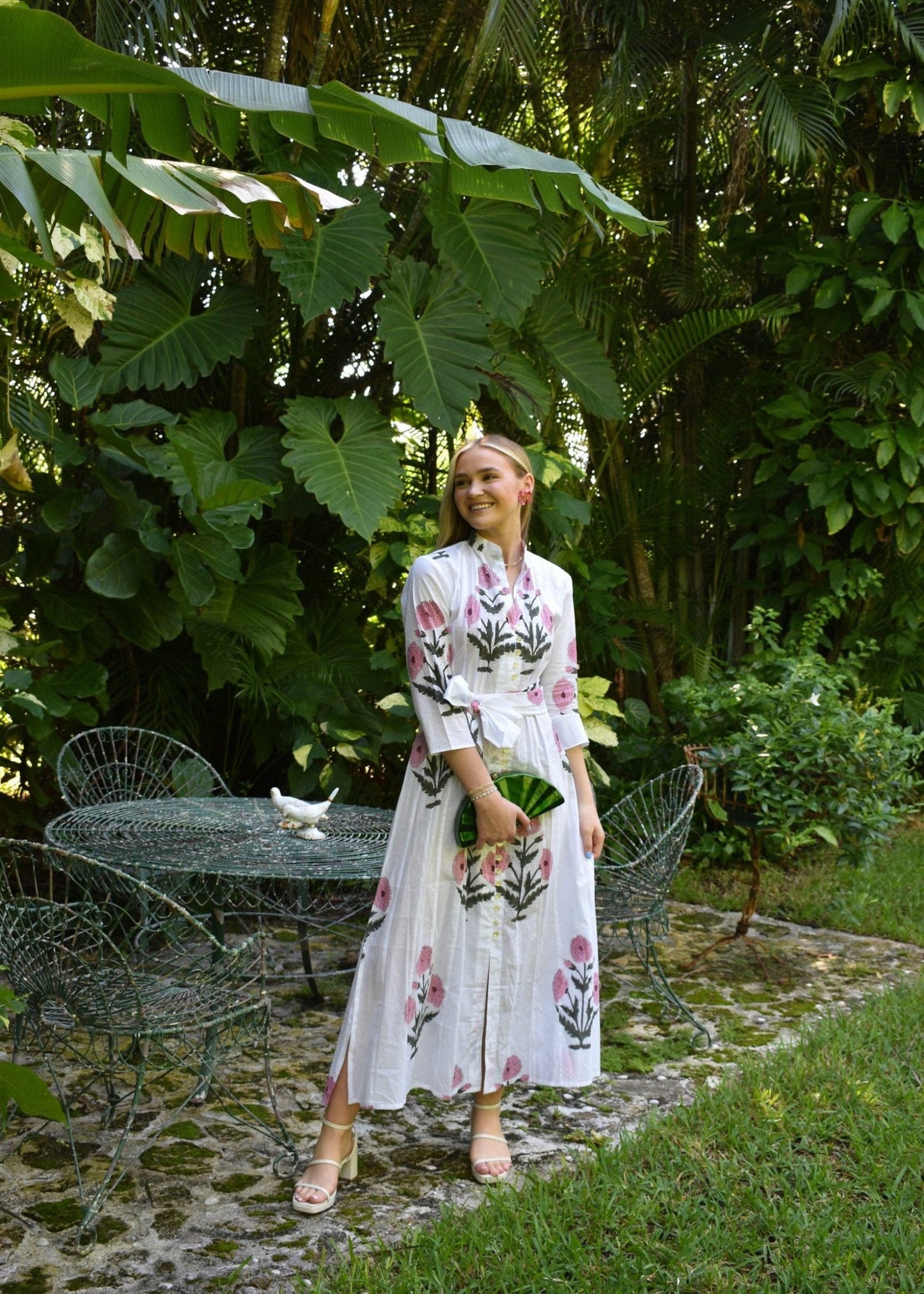 Palm Beach Tunic Dress - Mauve Poppy - The Kemble Shop