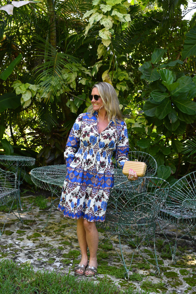 Alice Dress / Atlas Cobalt / Beyond by Vera - The Kemble Shop