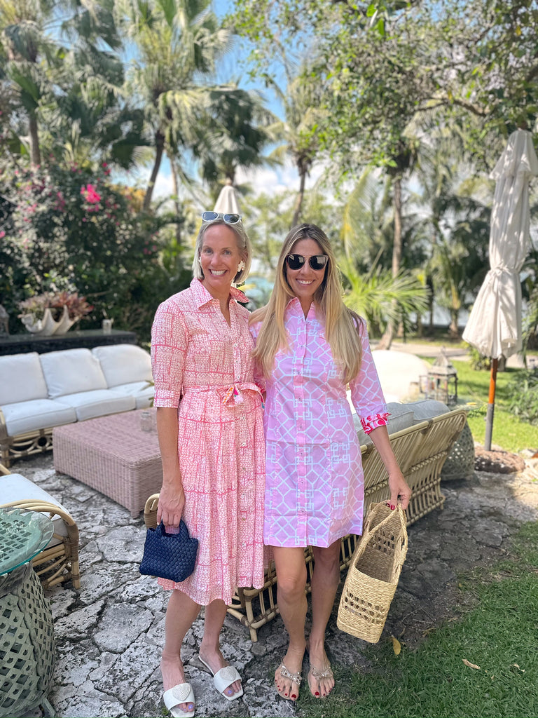 Sag Harbor Pink Geo Print - The Kemble Shop