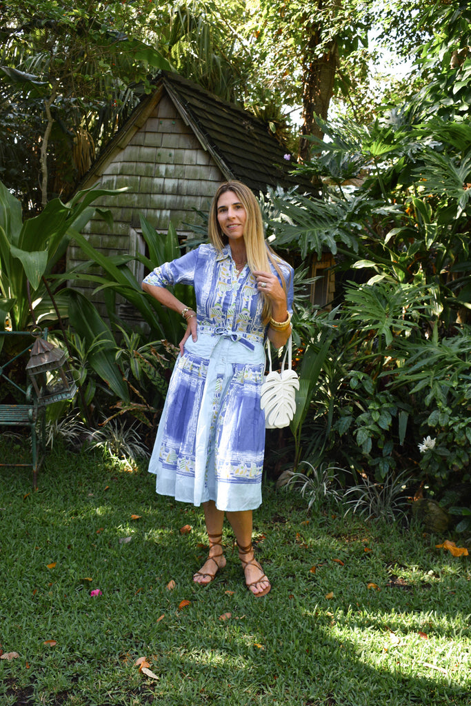Mrs Maisel Dress / Blue Sailboat - Dizzy Lizzie (Copy)