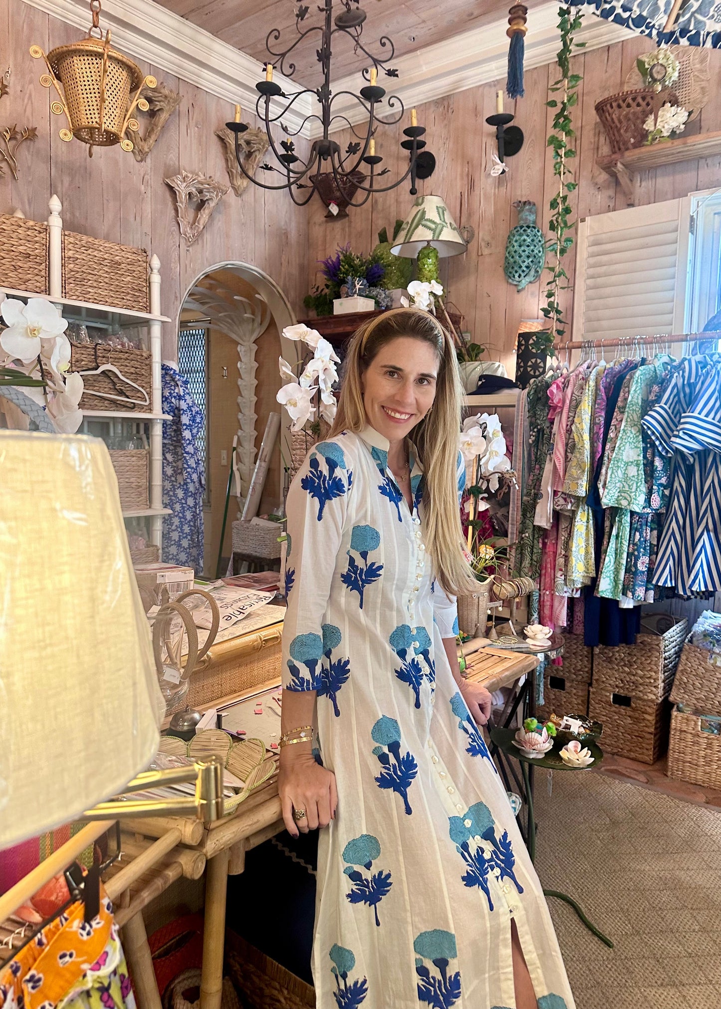 PRE-ORDER Blue Poppy Palm Beach Tunic Dress - The Kemble Shop