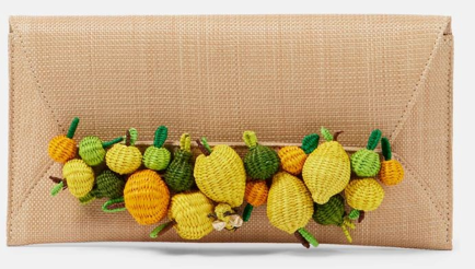 Yute Clutch with Rattan Fruit & Bee - The Kemble Shop