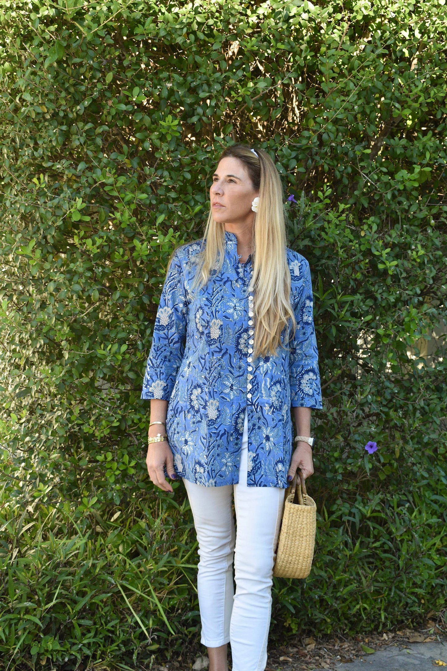 Deep Sea Floral Palm Beach Tunic - The Kemble Shop