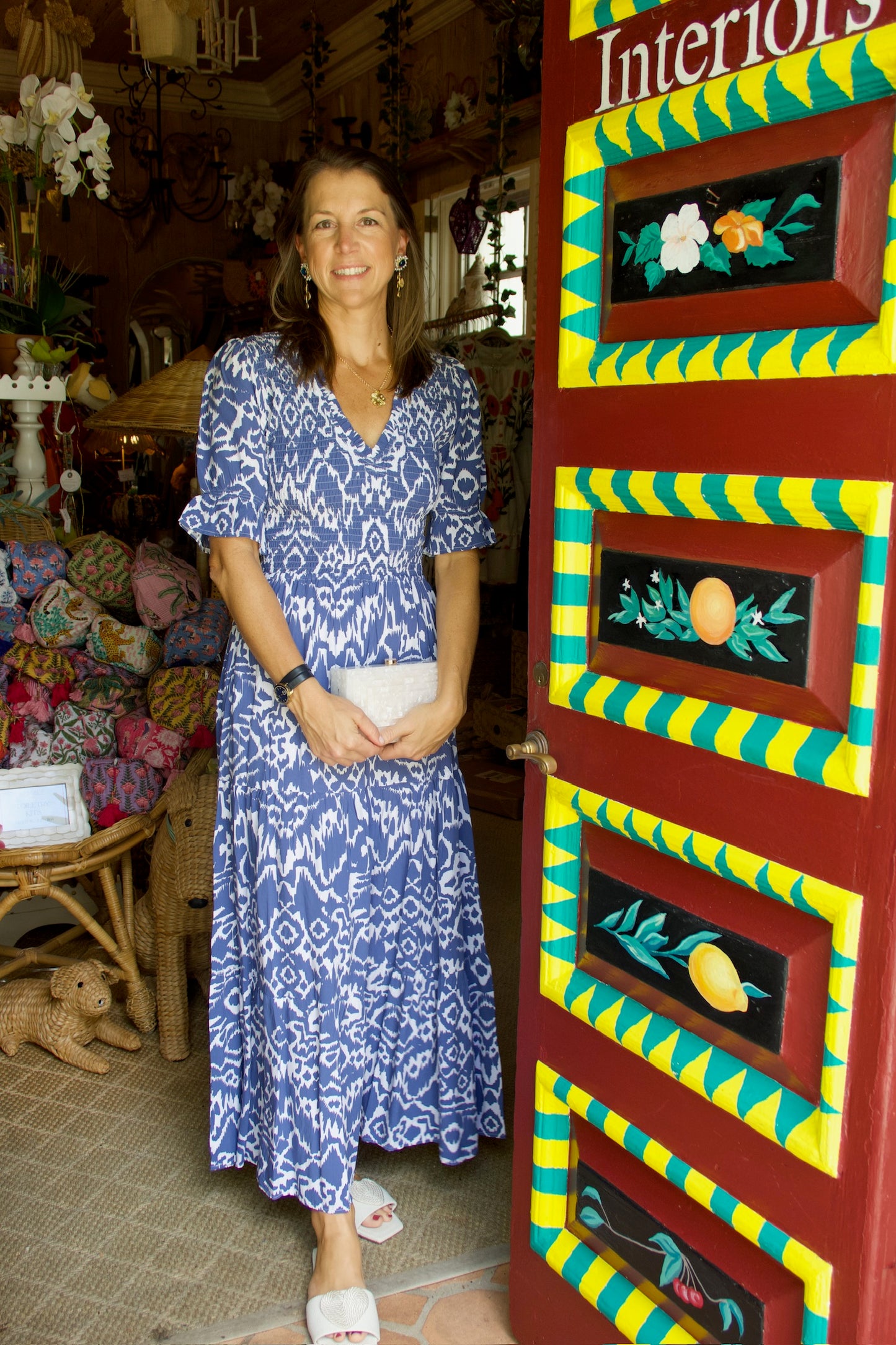 Walker & Wade | Nancy Dress | Denim Blue - The Kemble Shop