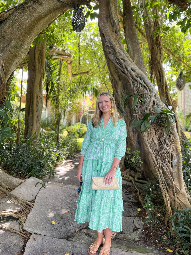 Shannon Dress - Field Green Floral - The Kemble Shop