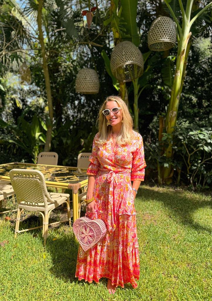 Tangerine Everleigh Dress Long - Walker & Wade - The Kemble Shop