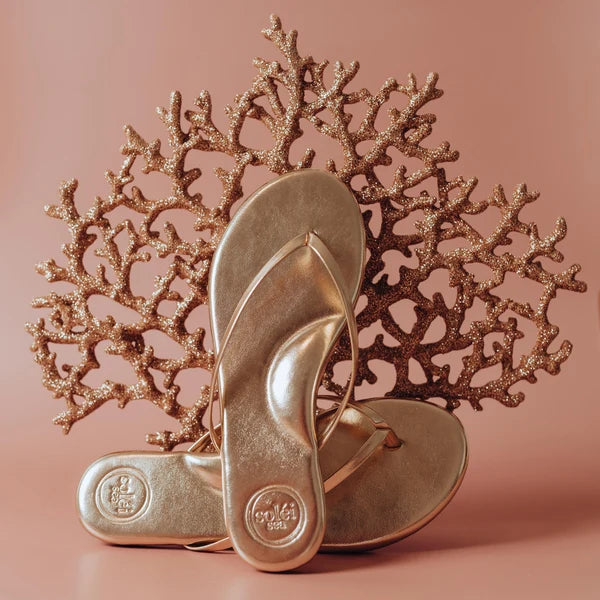 Solei Sea Flip Flops · Indie Gold - The Kemble Shop