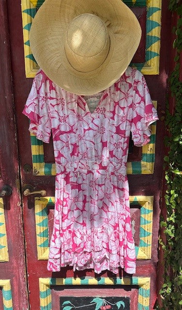 Courtney Dress | Hot Pink Floral - Walker & Wade