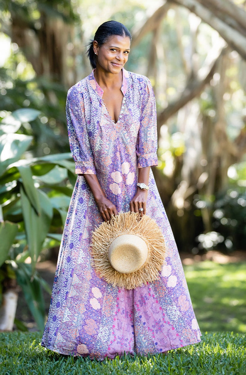 Walker & Wade | Daphne Dress | Stained Glass Plum - The Kemble Shop