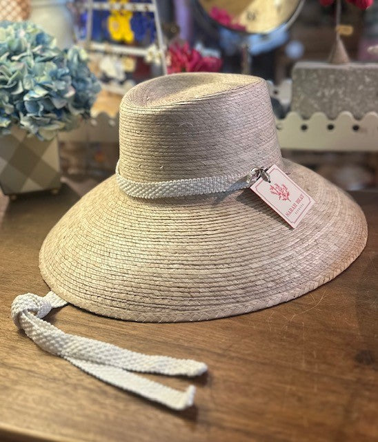 Wildflower Hat | White Texture Ribbon | Sarah Bray Bermuda - The Kemble Shop