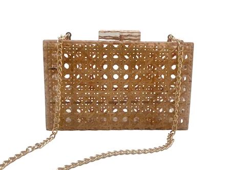 Bags & Totes - Cain Acrylic Box Clutch - The Kemble Shop