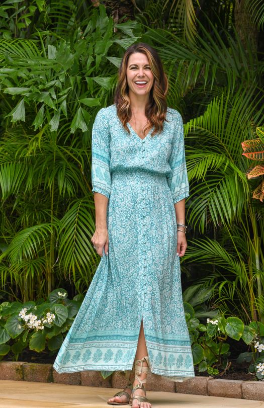 Seafoam Kelsey Dress - Walker & Wade - The Kemble Shop