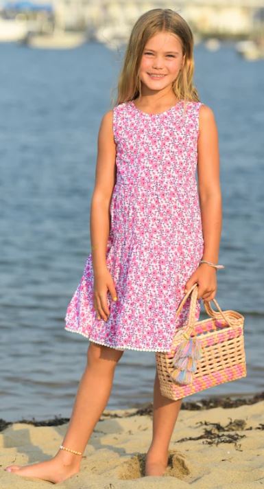 Bella Pink Poppy Dress- Walker & Wade - The Kemble Shop