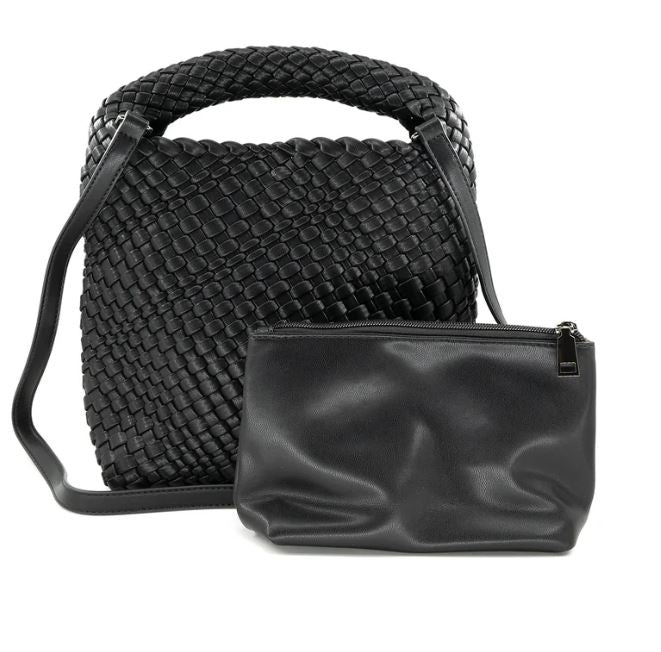 Medium Woven Hobo Bag