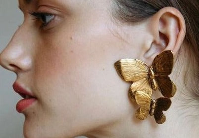 Gold Butterfly Earrings - The Kemble Shop