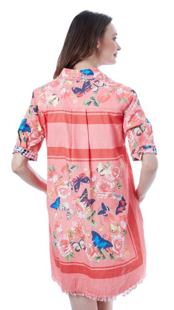 Chatham Dress- Pink Butterflies - Dizzy Lizzie - The Kemble Shop