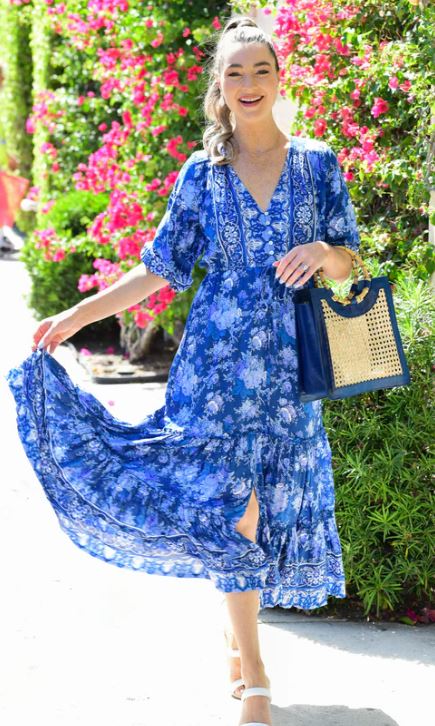 English Blue Carrie Dress - Walker & Wade - The Kemble Shop