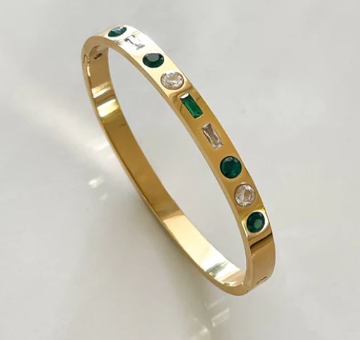 Idalia - Emerald Kaleidoscope Cuff - The Kemble Shop