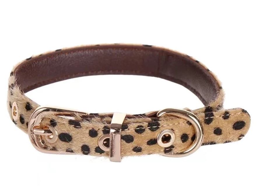 Mohair Leopard Dog/Cat Collar