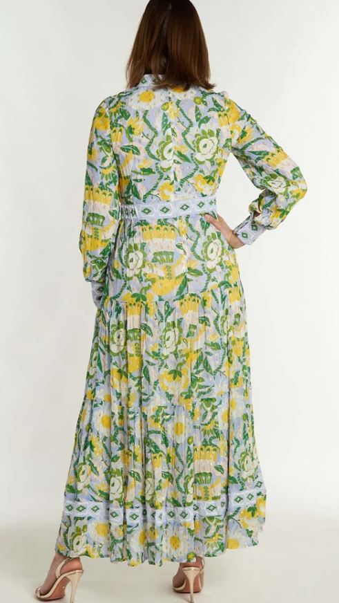Annabelle Maxi Long Sleeve in Falconer Lemon Yellow  - CK Bradley - The Kemble Shop
