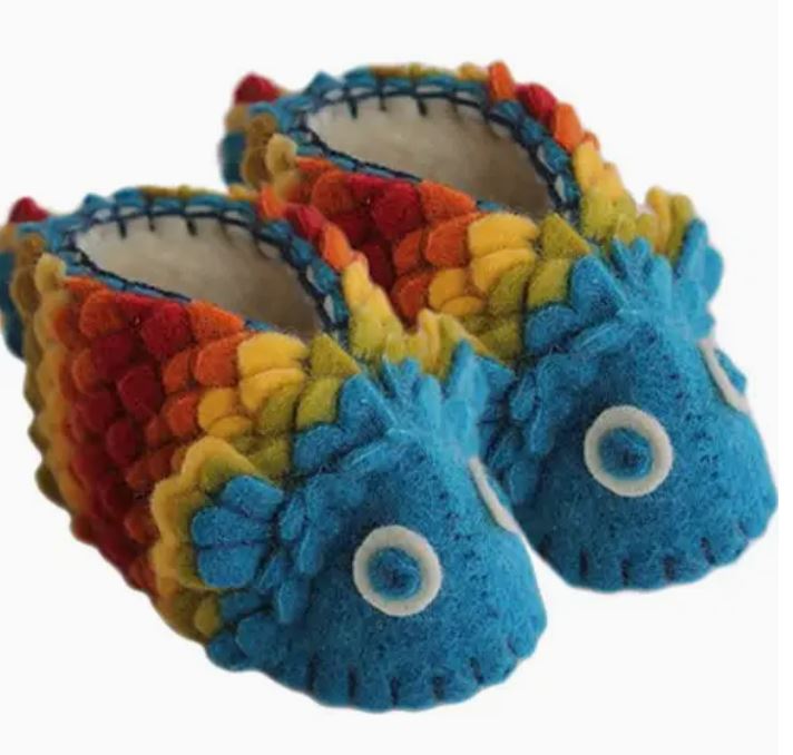 Felt Baby Shoes - Fish - The Kemble Shop
