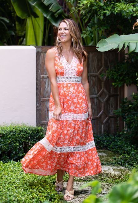 Walker & Wade - Collette Dress in Orange Floral - The Kemble Shop