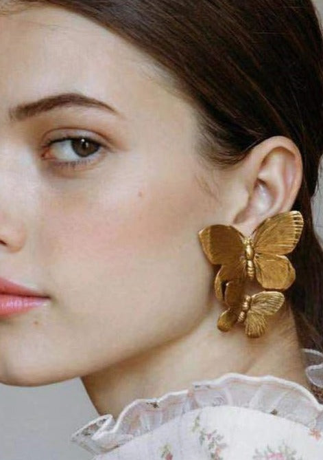 Gold Butterfly Earrings - The Kemble Shop