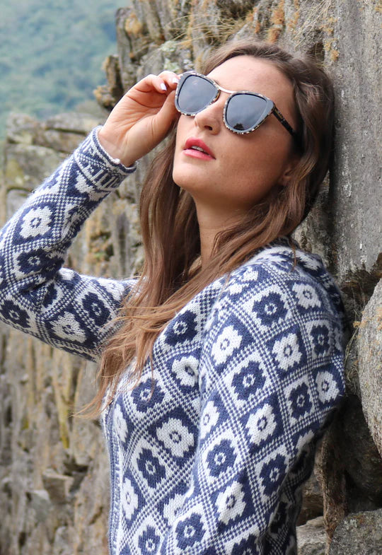 Bisous Sunglasses |  The Hannah in Snow Leopard - The Kemble Shop