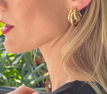 Idalia - Triple Twisted Hoop - The Kemble Shop