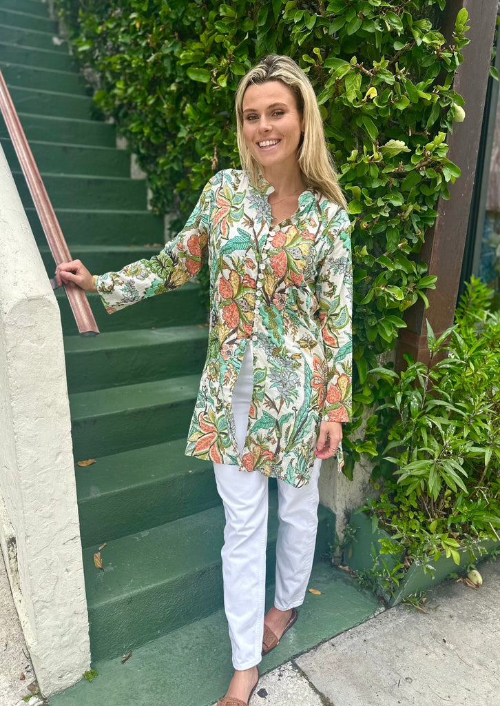 Fiji Garden Palm Beach Tunic - The Kemble Shop