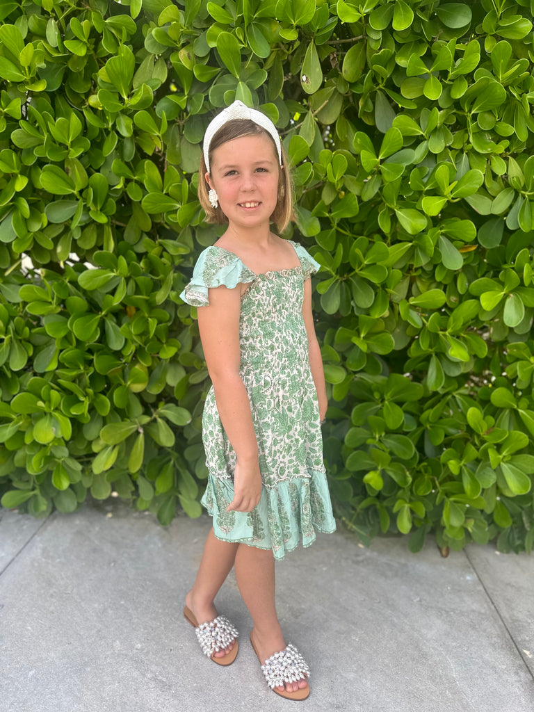 Walker & Wade - Girls Matilda Dress / Spearmint - The Kemble Shop