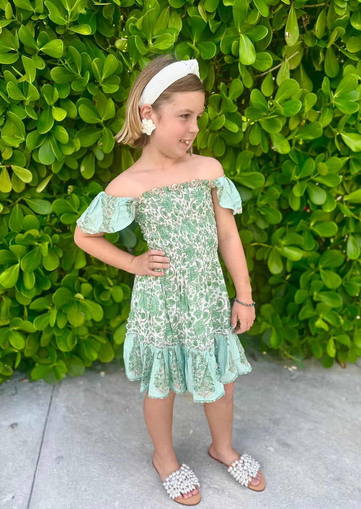 Walker & Wade - Girls Matilda Dress / Spearmint - The Kemble Shop