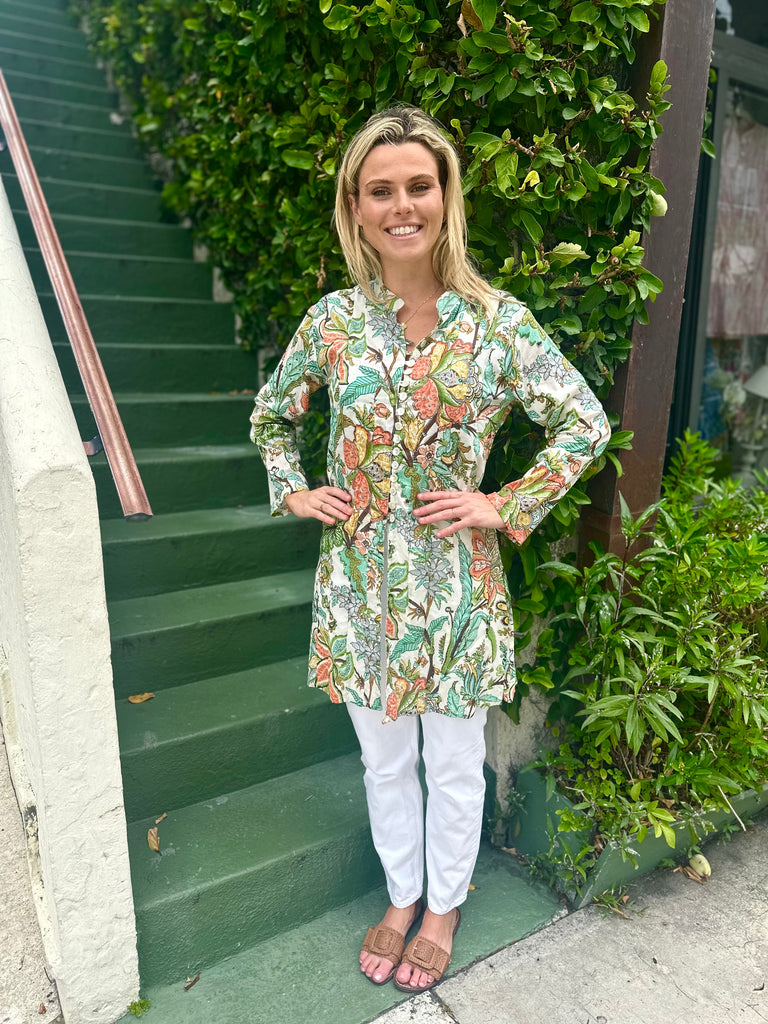 Fiji Garden Palm Beach Tunic - The Kemble Shop