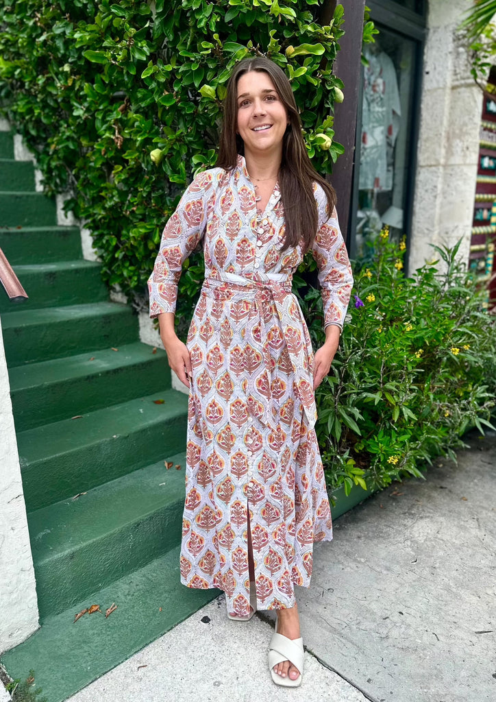Palm Beach Tunic Dress - Patterned Floral - The Kemble Shop