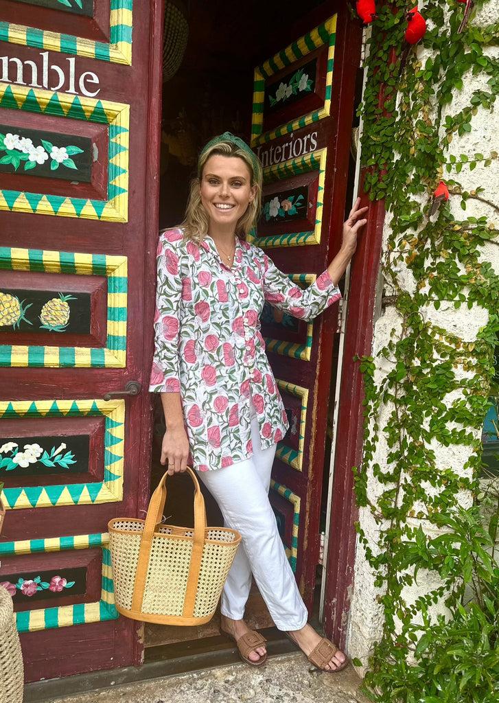 Pink Pomegranate Palm Beach Tunic - The Kemble Shop