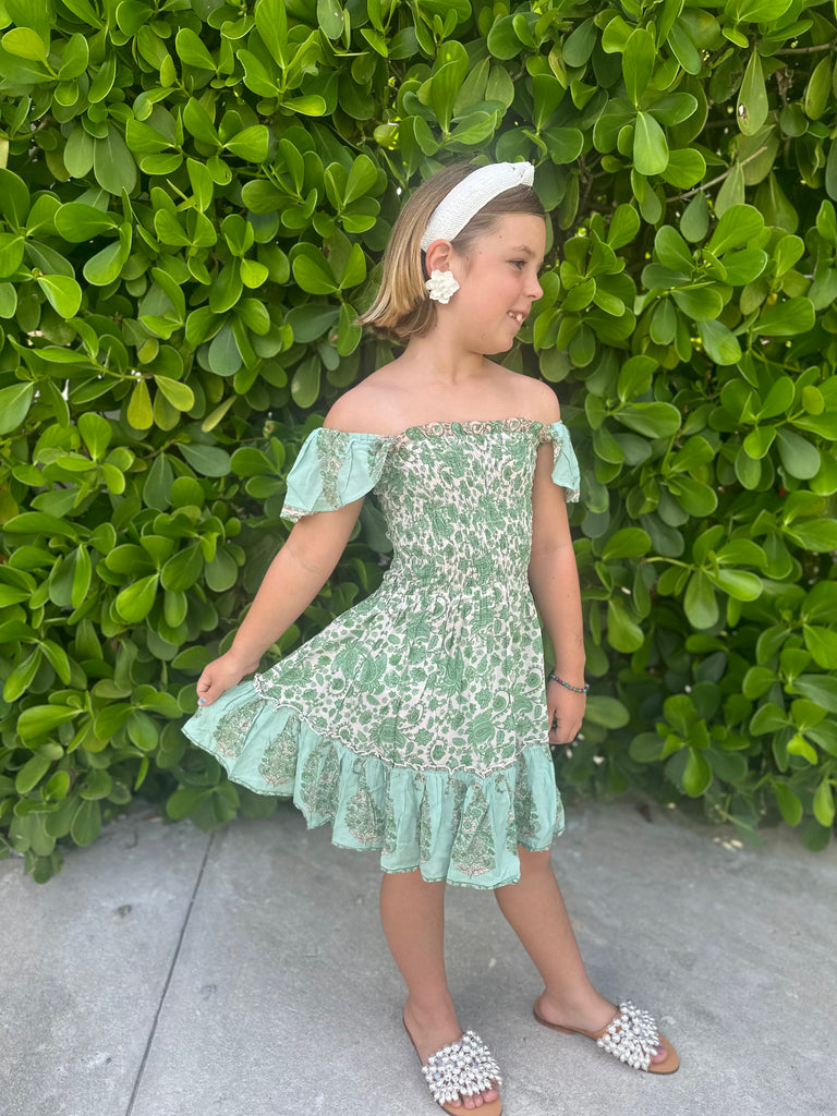 Walker & Wade - Girls Matilda Dress / Spearmint - The Kemble Shop