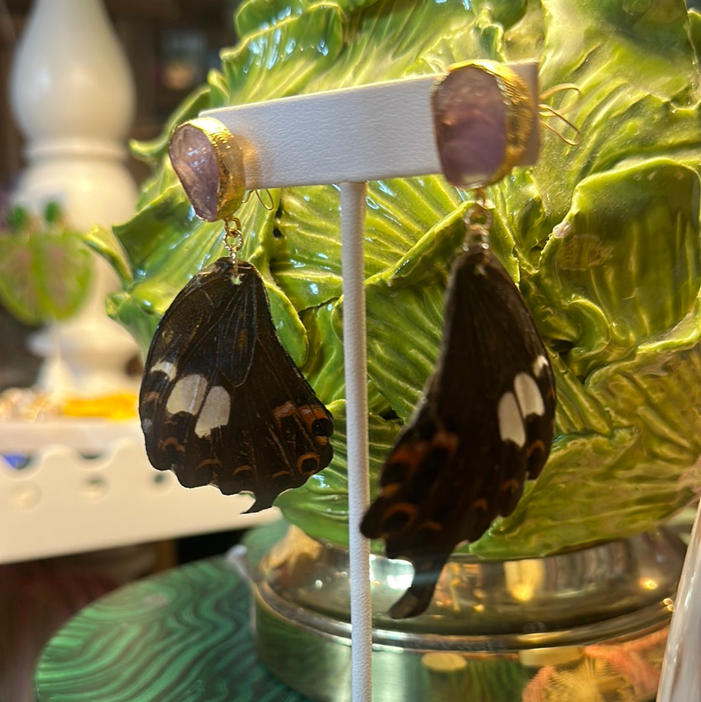Uniquellery  Morpho Butterfly Wing Earrings - The Kemble Shop
