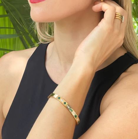 Idalia - Emerald Kaleidoscope Cuff - The Kemble Shop