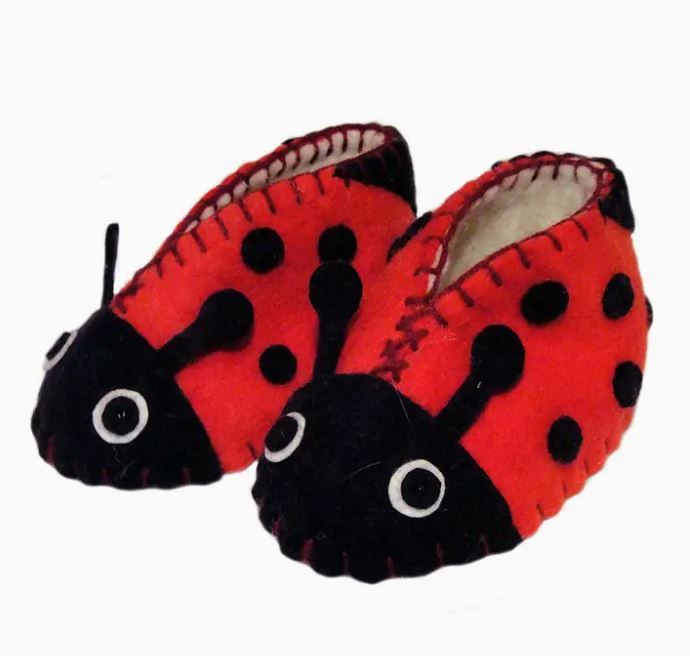 Felt Baby Shoes - Ladybug - The Kemble Shop