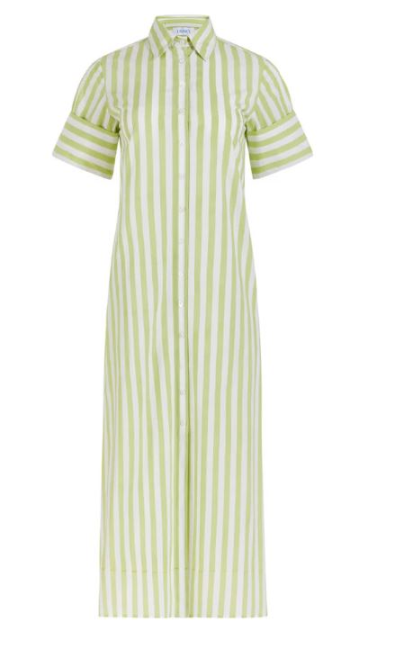 Gibbons Dress in Lime Stripes - Livro - The Kemble Shop