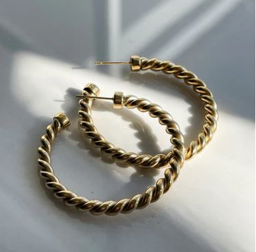 Idalia - Lucy Twisted Hoops - The Kemble Shop