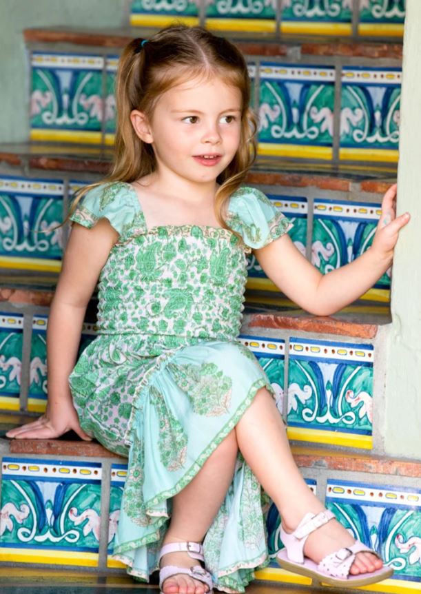 Walker & Wade - Girls Matilda Dress / Spearmint - The Kemble Shop